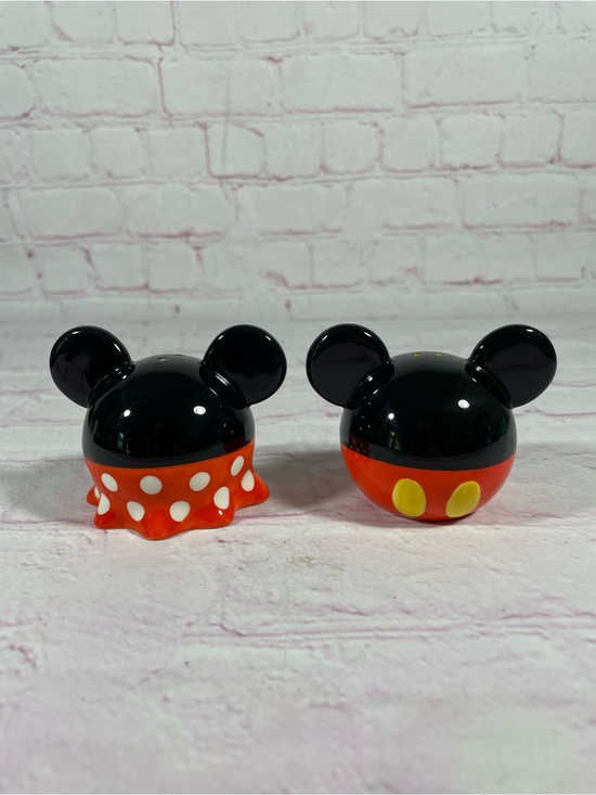 Disney Other - Disney Mickey Mouse and Minnie Mouse Ceramic Salt and Pepper Shaker Pair